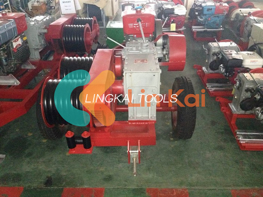 300 mm Trommel-Schwerlast-Doppel-Kapstan 5t Kabelzieh-Winch-Anhänger