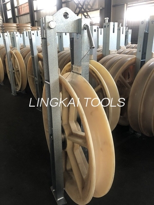 Einzelner Nylonrad-Hubschrauber zusammengerollter Leiter Stringing Blocks